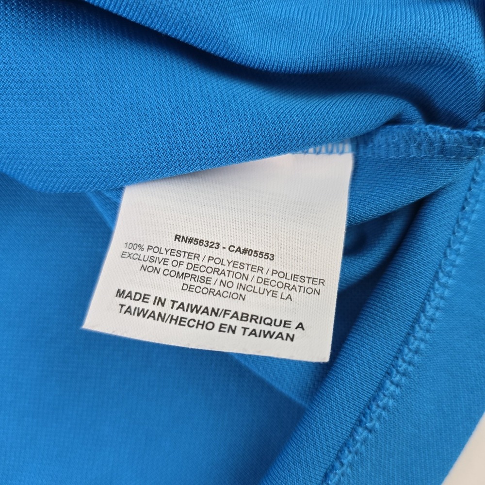 Nike Golf Mens Medium Dri-Fit Polo Shirt Blue Graphic Tour Performance Polyester - Picture 8 of 10